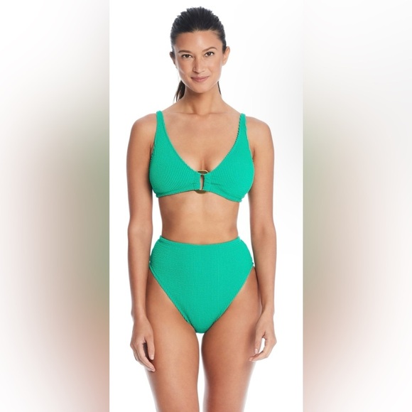 BLEU Rod Beattie Pucker Up Textured Bralette Bikini Top and Bottom Size 14 - Picture 2 of 10